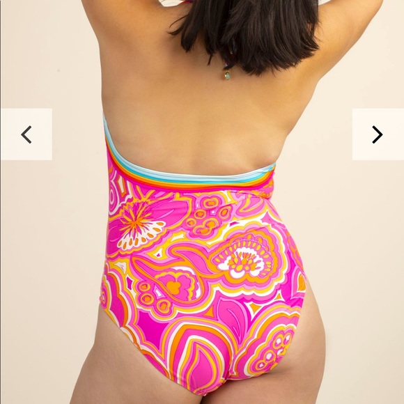 NWT TRINA TURK PLUS V PLUNGE ONE PIECE SWIM - 16W - Picture 6 of 7
